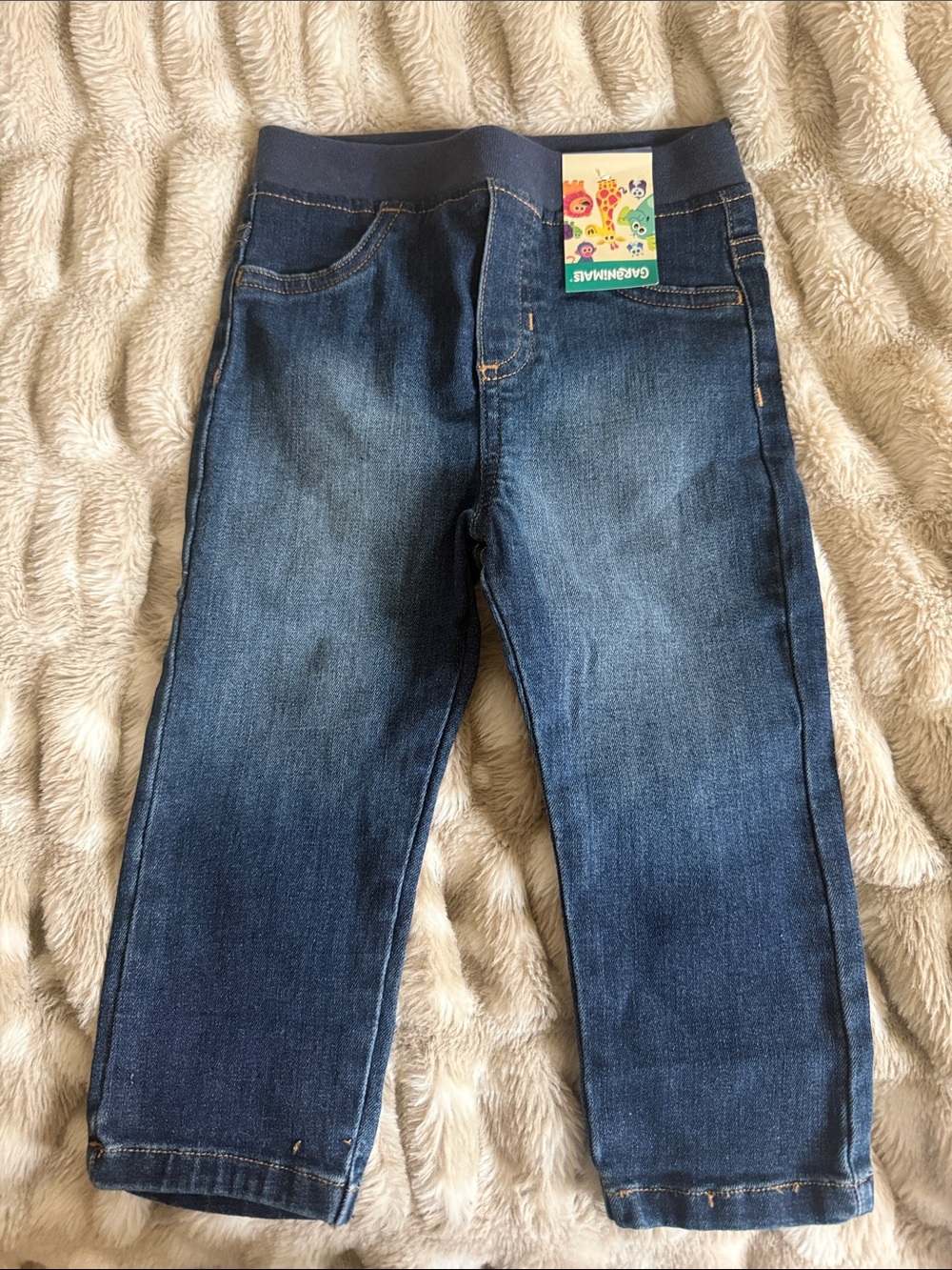 Garanimals Navy Blue Toddler Jeans with Orange Topstitching